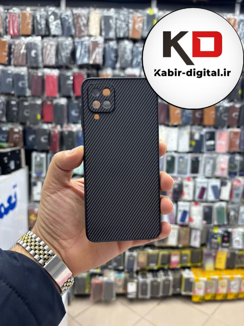 قاب گوشی Galaxy A12 / M12 سامسونگ Hatching Case سیلیکونی طرح هاشور ایربگ دار محافظ لنز دار