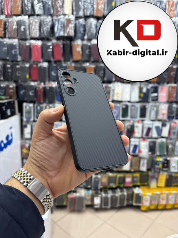 قاب گوشی Galaxy A15 سامسونگ Hatching Case سیلیکونی طرح هاشور ایربگ دار محافظ لنز دار