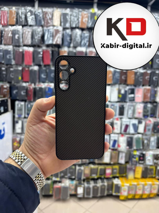 قاب گوشی Galaxy A15 سامسونگ Hatching Case سیلیکونی طرح هاشور ایربگ دار محافظ لنز دار