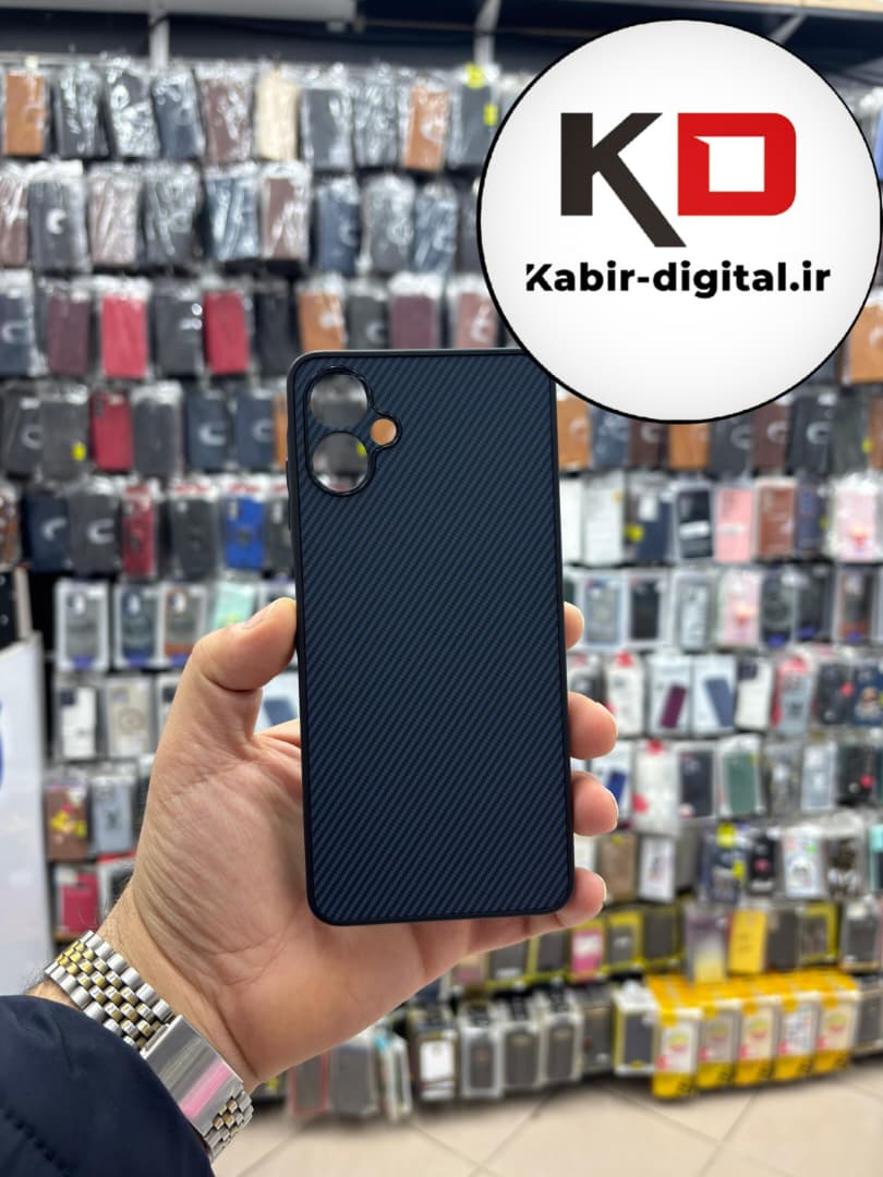 قاب گوشی Galaxy A06 سامسونگ Hatching Case سیلیکونی طرح هاشور ایربگ دار محافظ لنز دار