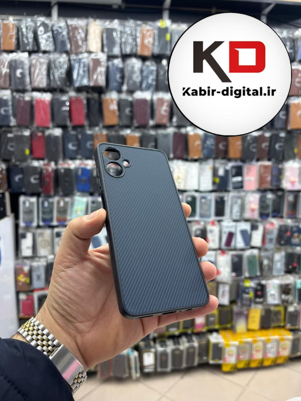 قاب گوشی Galaxy A06 سامسونگ Hatching Case سیلیکونی طرح هاشور ایربگ دار محافظ لنز دار