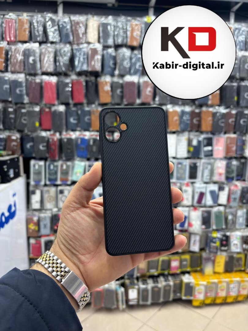 قاب گوشی Galaxy A06 سامسونگ Hatching Case سیلیکونی طرح هاشور ایربگ دار محافظ لنز دار