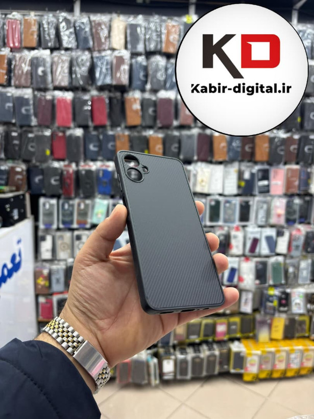قاب گوشی Galaxy A06 سامسونگ Hatching Case سیلیکونی طرح هاشور ایربگ دار محافظ لنز دار