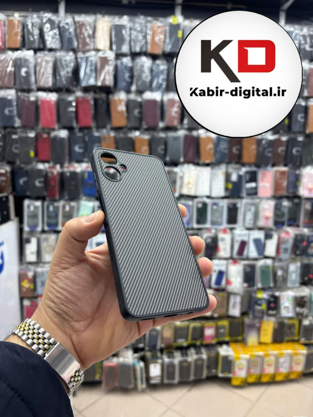 قاب گوشی Galaxy A06 سامسونگ Hatching Case سیلیکونی طرح هاشور ایربگ دار محافظ لنز دار