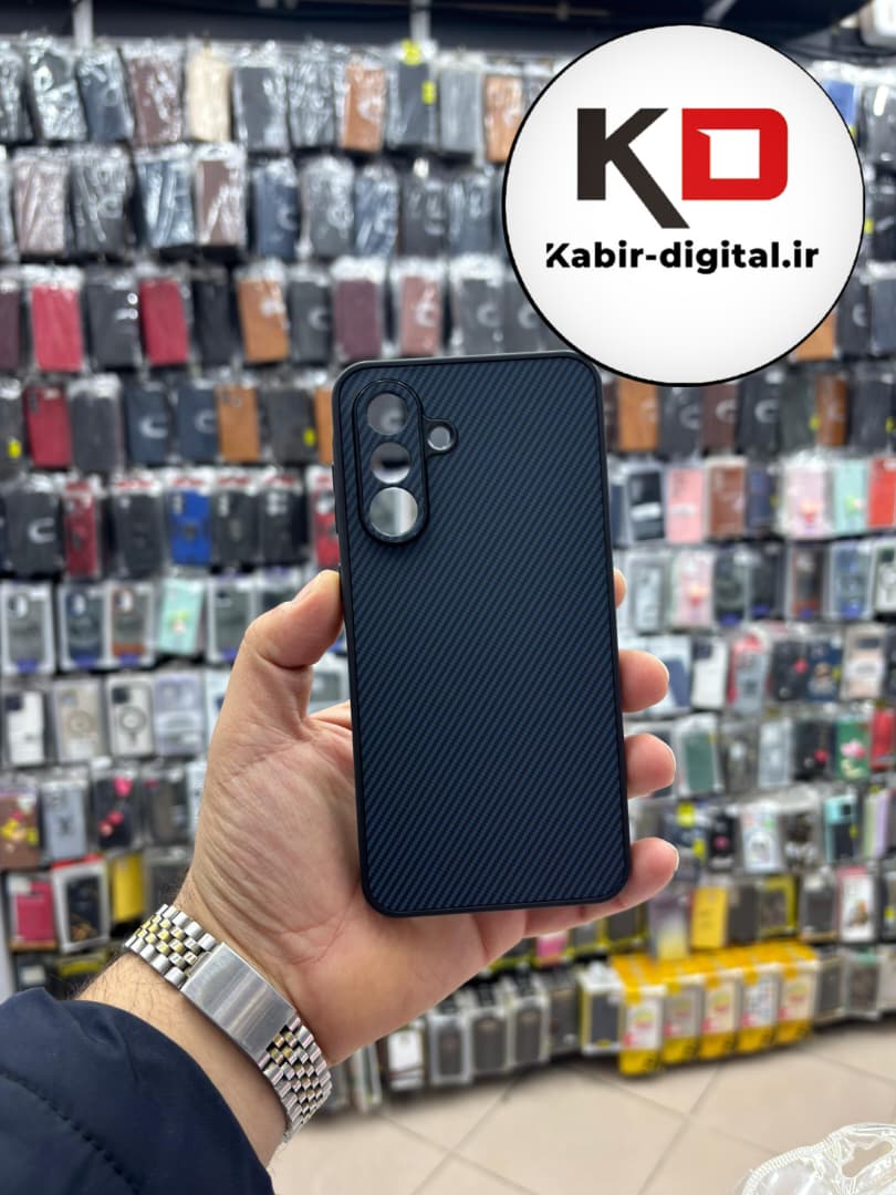 قاب گوشی Galaxy S24 FE سامسونگ Hatching Case سیلیکونی طرح هاشور ایربگ دار محافظ لنز دار