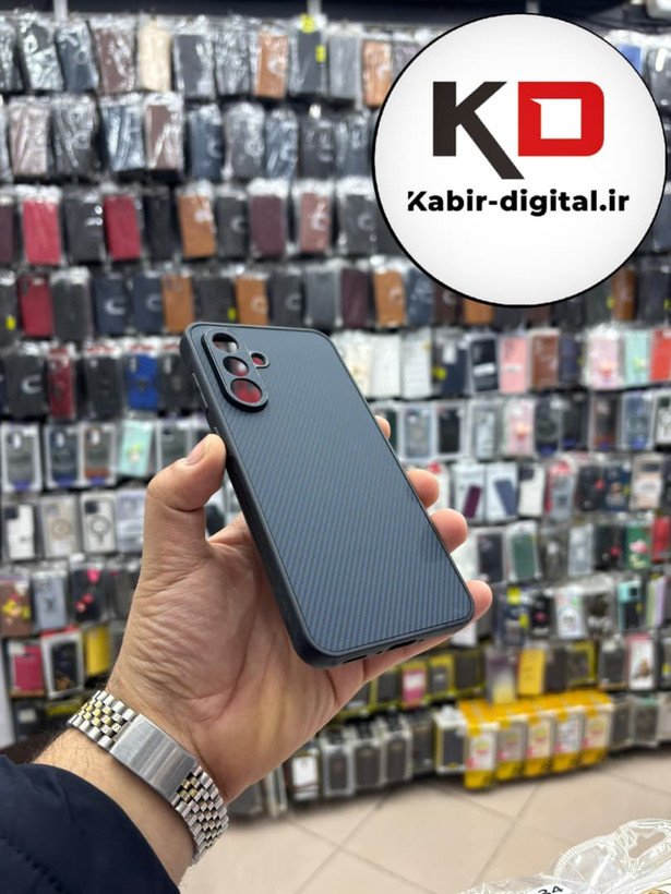 قاب گوشی Galaxy S24 FE سامسونگ Hatching Case سیلیکونی طرح هاشور ایربگ دار محافظ لنز دار
