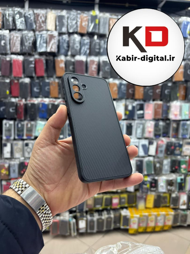 قاب گوشی Galaxy S24 FE سامسونگ Hatching Case سیلیکونی طرح هاشور ایربگ دار محافظ لنز دار