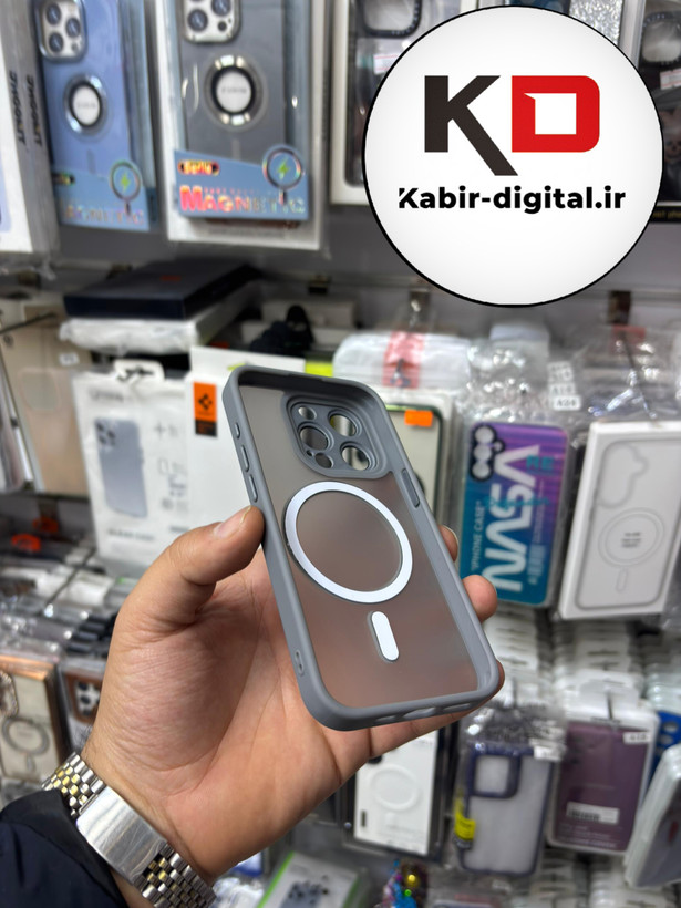 قاب گوشی iPhone 15 Pro آیفون Magsafe مگ سیف اورجینال لنز کربن مات تیتانیوم