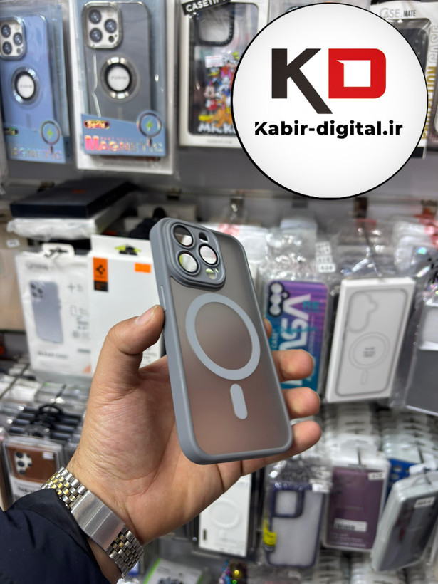 قاب گوشی iPhone 15 Pro آیفون Magsafe مگ سیف اورجینال لنز کربن مات تیتانیوم