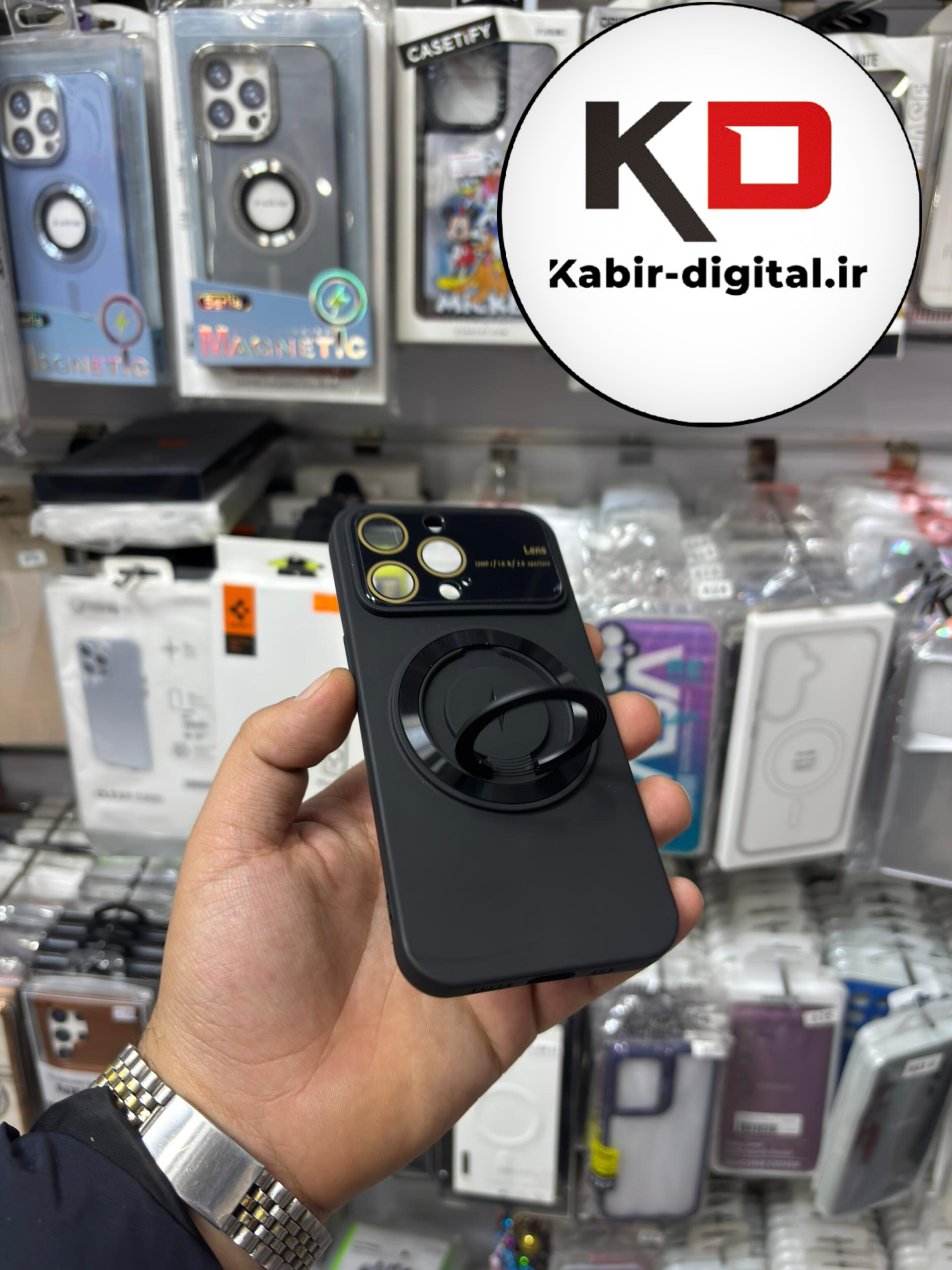 قاب گوشی iPhone 13 Pro آیفون سیلیکونی اورجینال Camera Lens زیر بسته HD GLASS FILM محافظ لنز دار مگ سیف هولدر دار مشکی