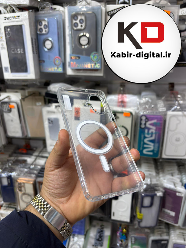 قاب گوشی Galaxy A07 سامسونگ Magsafe مگ سیف دور ژله ای شفاف