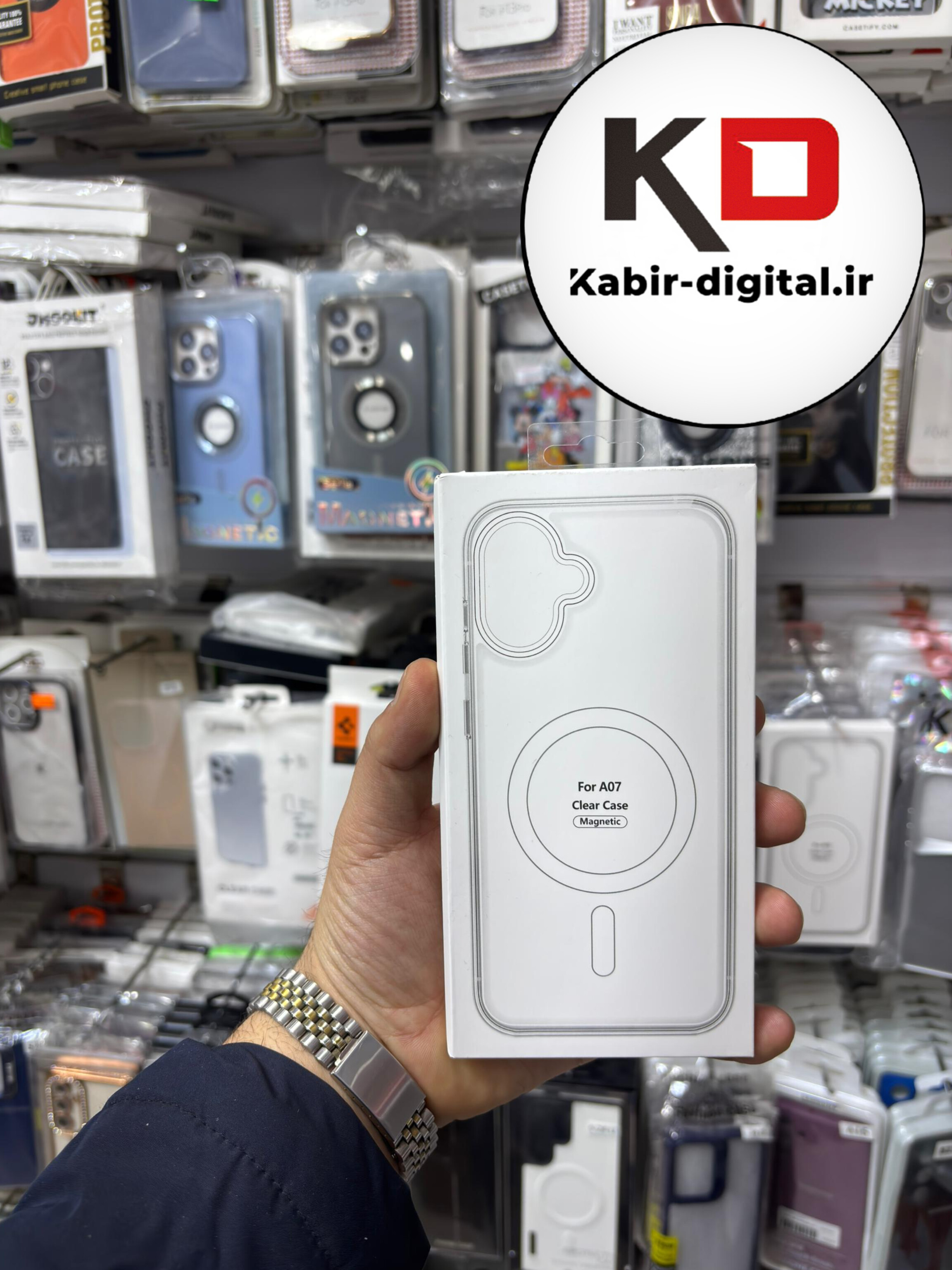 قاب گوشی Galaxy A07 سامسونگ Magsafe مگ سیف دور ژله ای شفاف