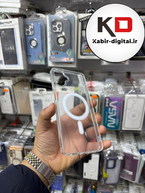 قاب گوشی Galaxy A07 سامسونگ Magsafe مگ سیف دور ژله ای شفاف