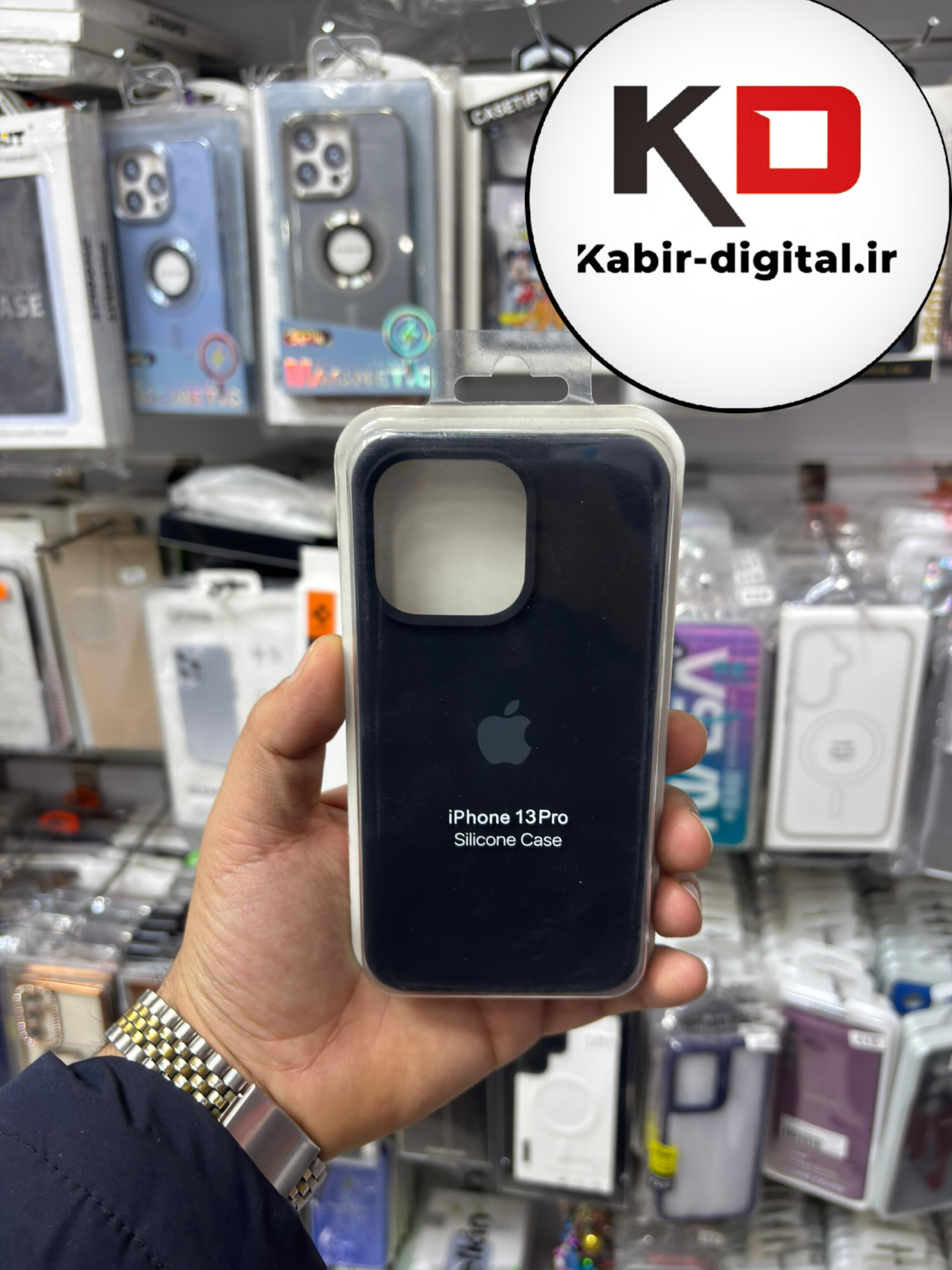 قاب گوشی iPhone 13 Pro آیفون سیلیکونی اورجینال پاک کنی درجه یک زیربسته مشکی