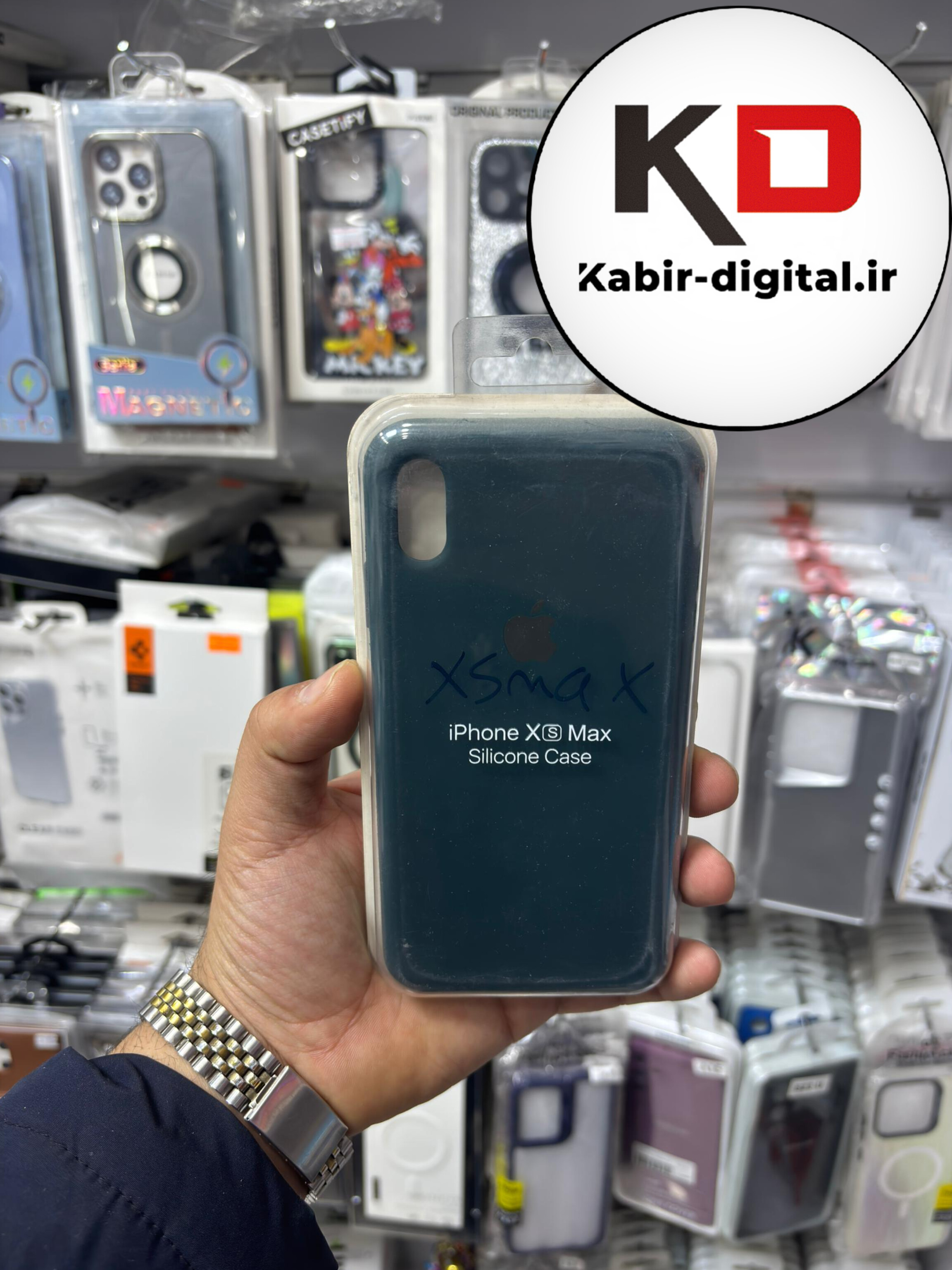 قاب گوشی iPhone XS MAX آیفون سیلیکونی اورجینال پاک کنی درجه یک زیربسته سبز لجنی