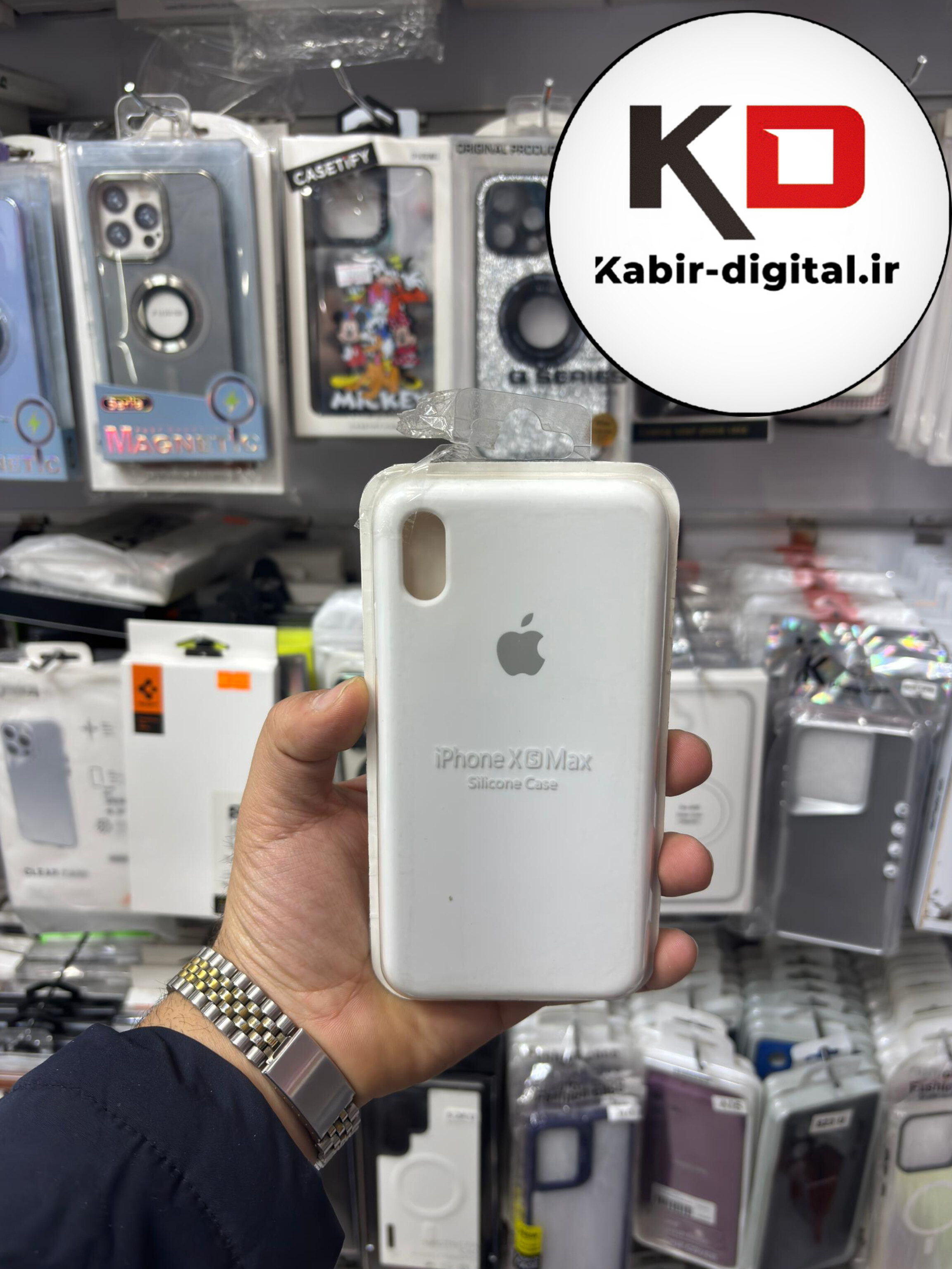 قاب گوشی iPhone XS MAX آیفون سیلیکونی اورجینال پاک کنی درجه یک زیربسته سفید