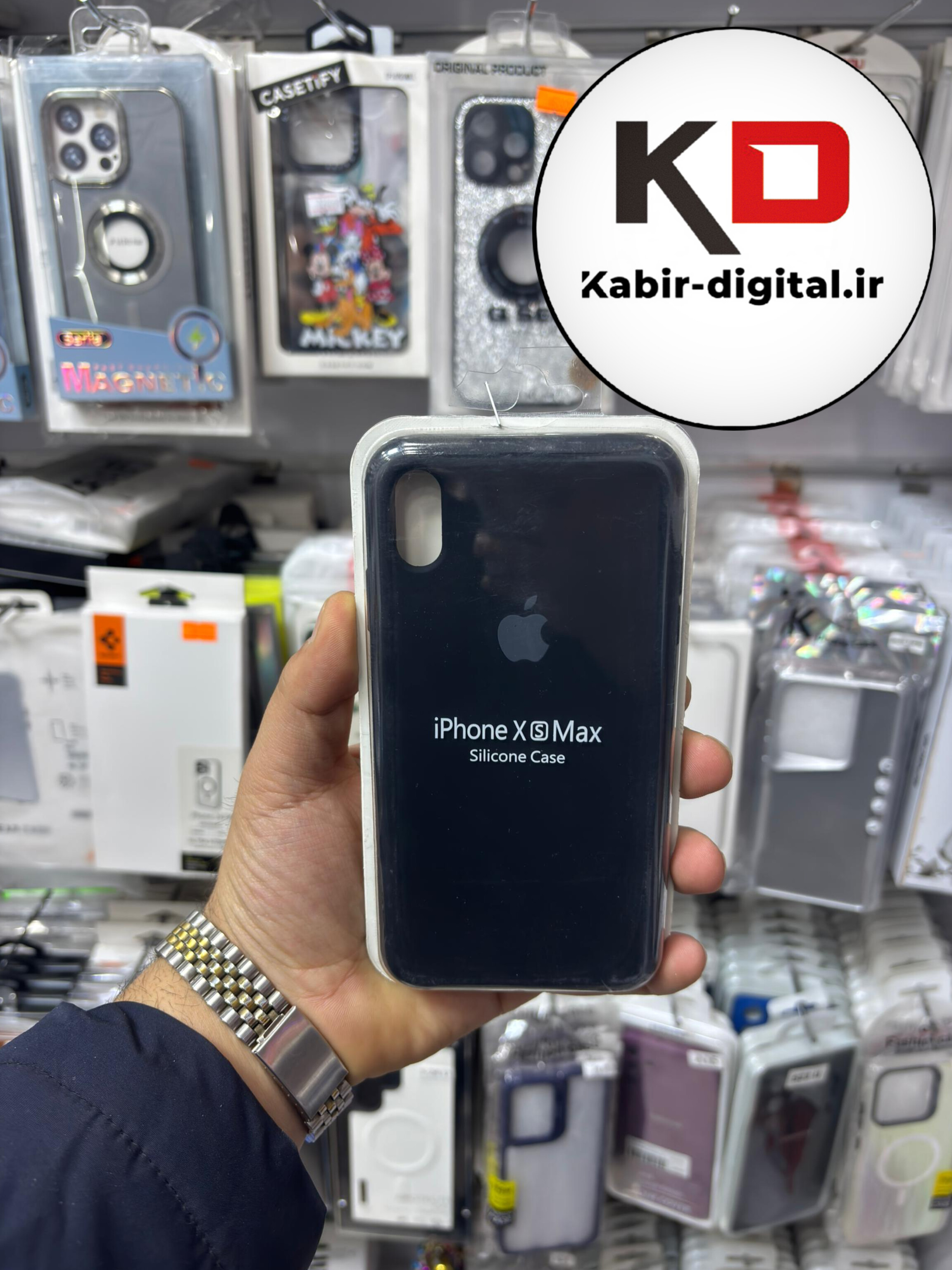 قاب گوشی iPhone XS MAX آیفون سیلیکونی اورجینال پاک کنی درجه یک زیربسته مشکی
