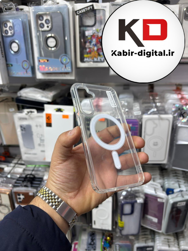 قاب گوشی Galaxy S23 FE سامسونگ Magsafe مگ سیف اورجینال دور ژله ای شفاف