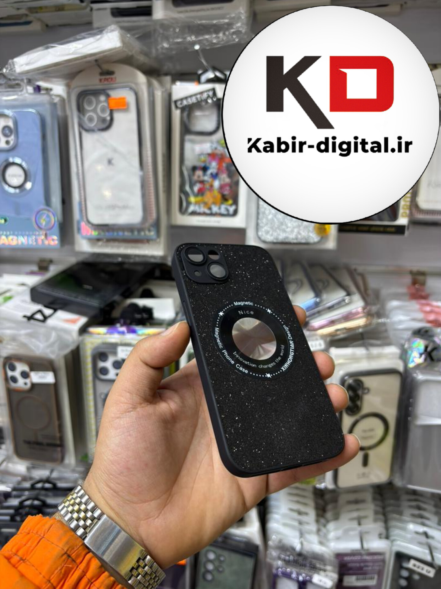 قاب گوشی iPhone 13/14 آیفون اورجینال محافظ لنزدار شیشه ای شاین مشکی