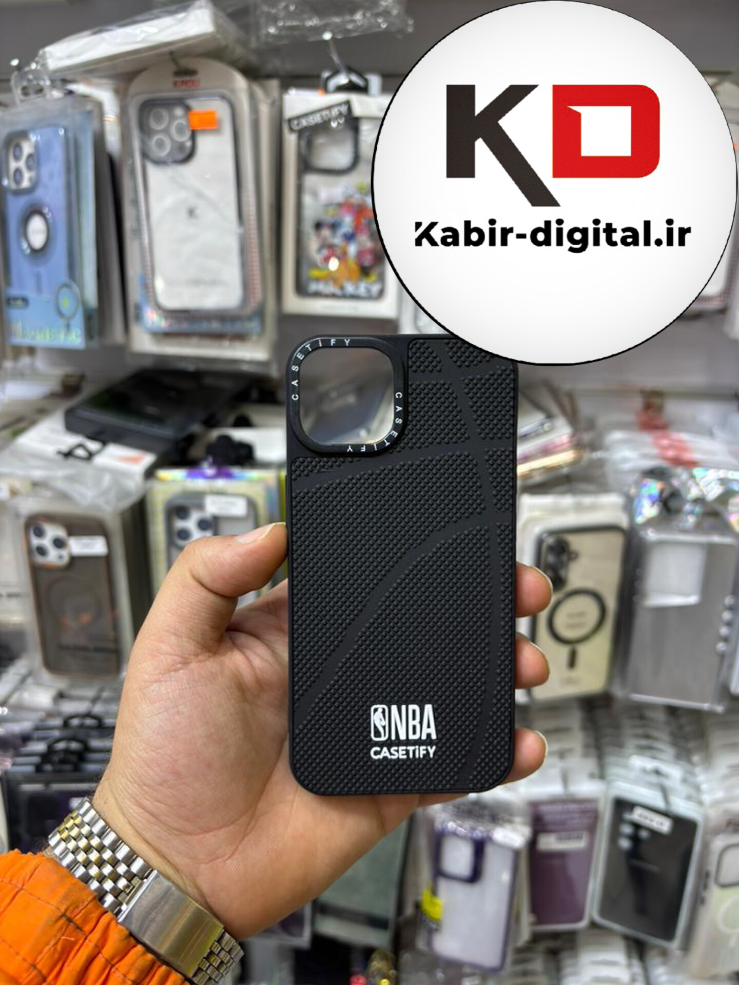 قاب گوشی iPhone 13 / 14 آیفون سیلیکونی فانتزی سخت Hard سه بعدی برجسته Casetify طرح NBA