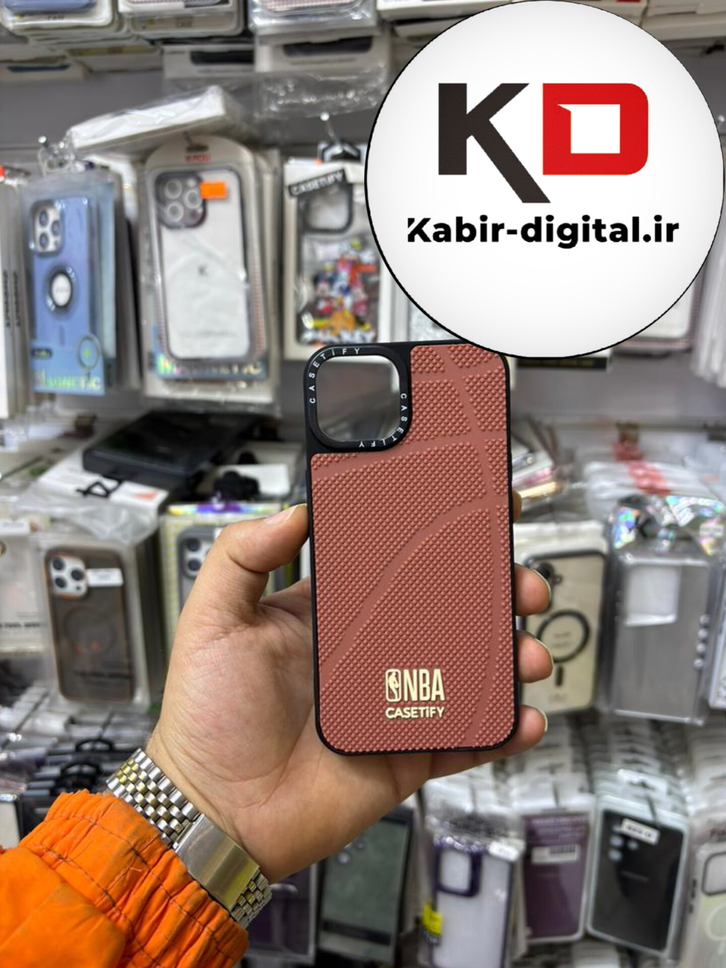 قاب گوشی iPhone 13 / 14 آیفون سیلیکونی فانتزی سخت Hard سه بعدی برجسته Casetify طرح NBA