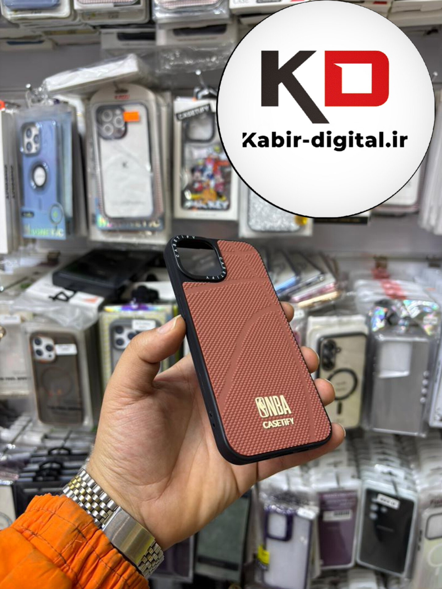 قاب گوشی iPhone 13 / 14 آیفون سیلیکونی فانتزی سخت Hard سه بعدی برجسته Casetify طرح NBA