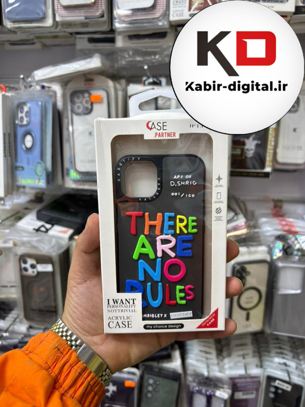 قاب گوشی iPhone 13 / iPhone 14 آیفون سیلیکونی سخت سه بعدی برجسته Casetify لاتین