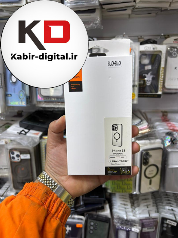 قاب گوشی iPhone 13 آیفون Colorful Magic طرح مگ سیف Magsafe مشکی