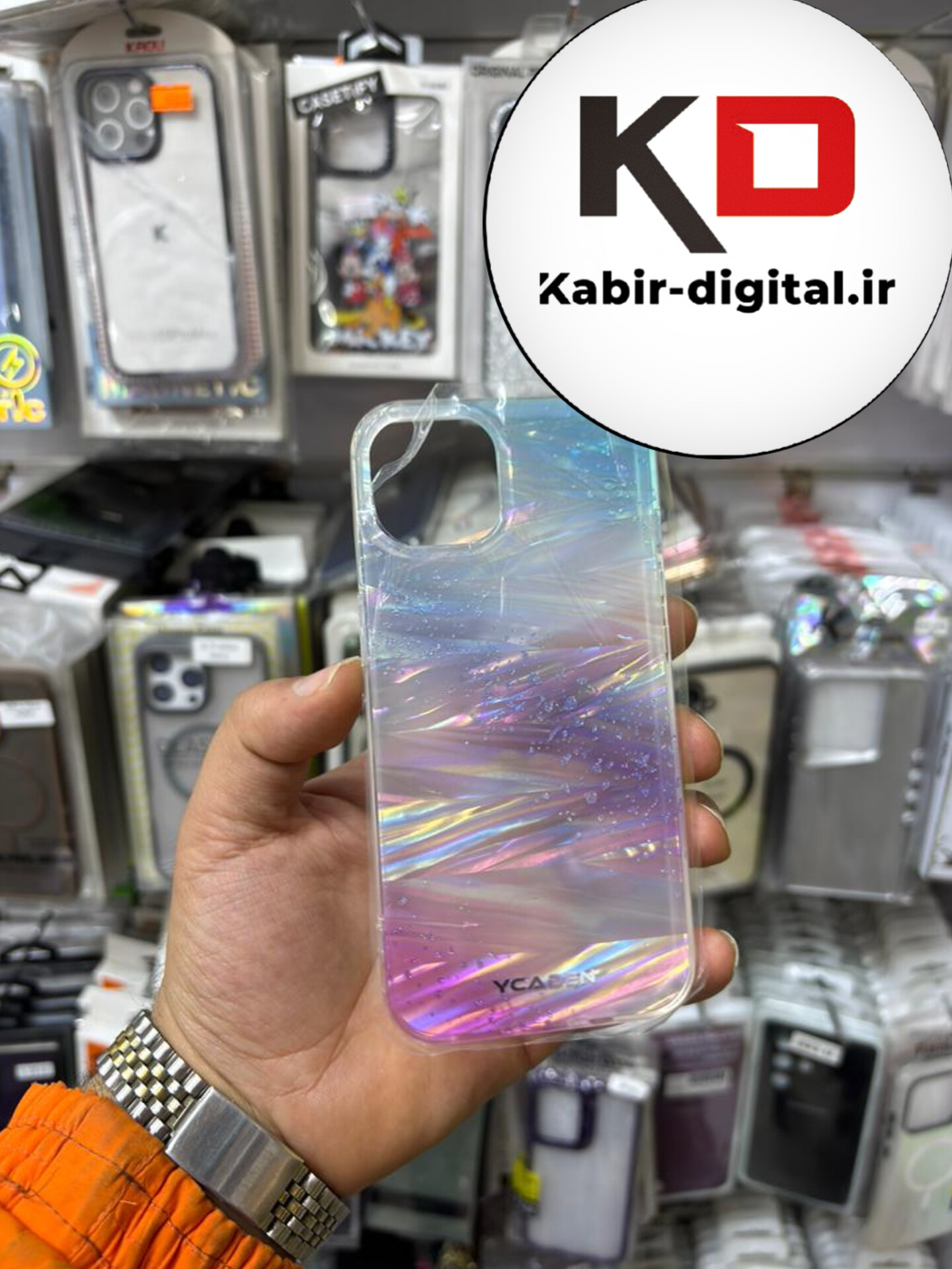 قاب گوشی iPhone 13 آیفون اورجینال سیلیکونی شفاف کهکشانی اکلیلی لاکچری هفت رنگ