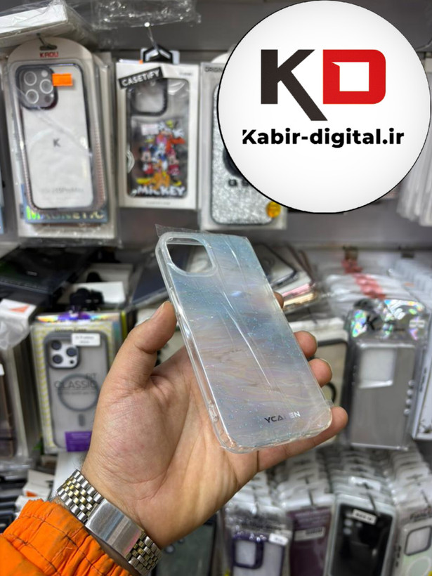 قاب گوشی iPhone 13 آیفون اورجینال سیلیکونی شفاف کهکشانی اکلیلی لاکچری هفت رنگ