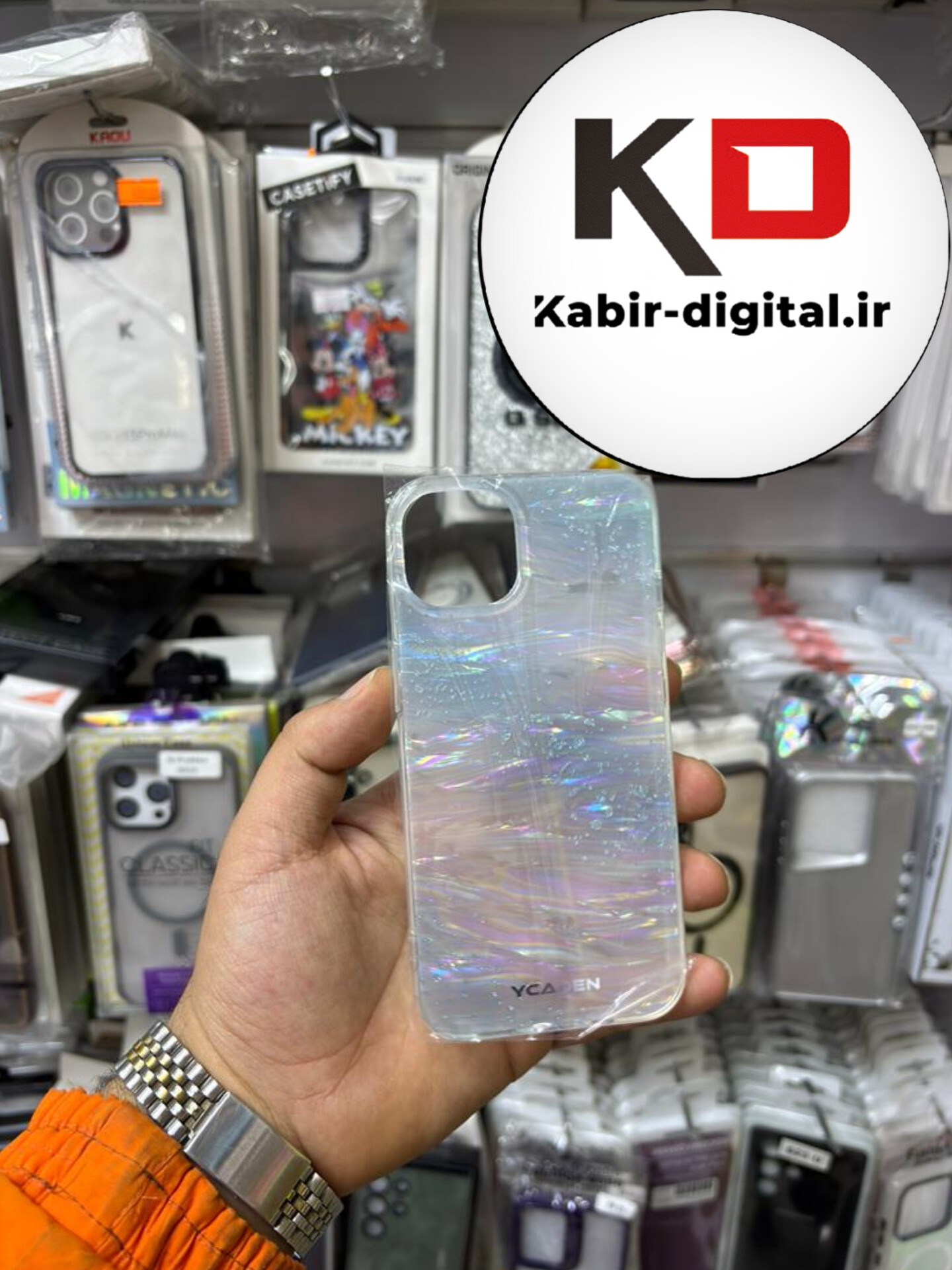 قاب گوشی iPhone 13 آیفون اورجینال سیلیکونی شفاف کهکشانی اکلیلی لاکچری هفت رنگ