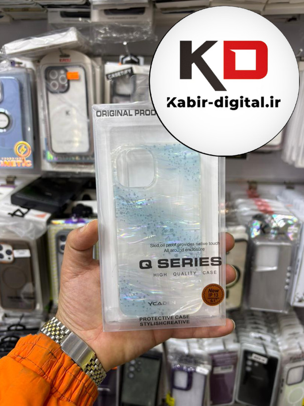 قاب گوشی iPhone 13 آیفون اورجینال سیلیکونی شفاف کهکشانی اکلیلی لاکچری هفت رنگ