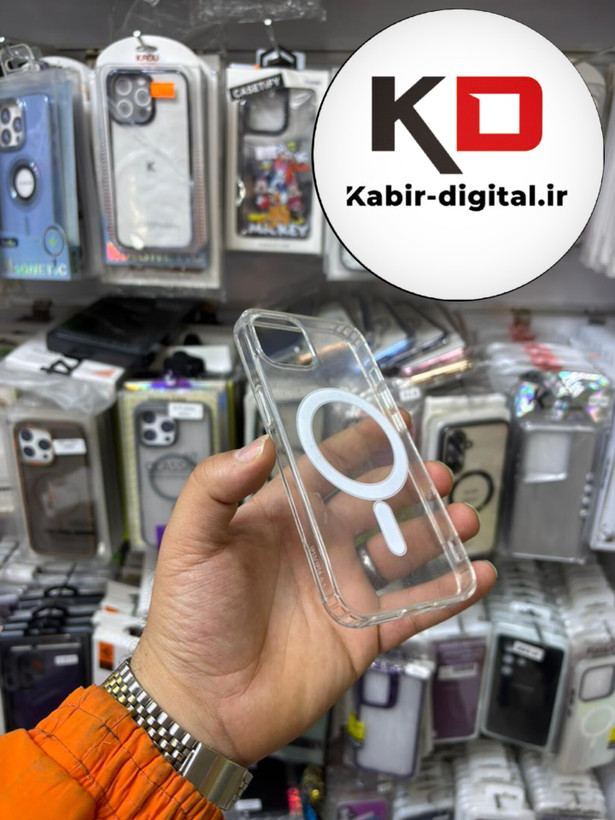 قاب گوشی iPhone 13 آیفون شفاف مگ سیف دار MagSafe اورجینال ایربگ دار