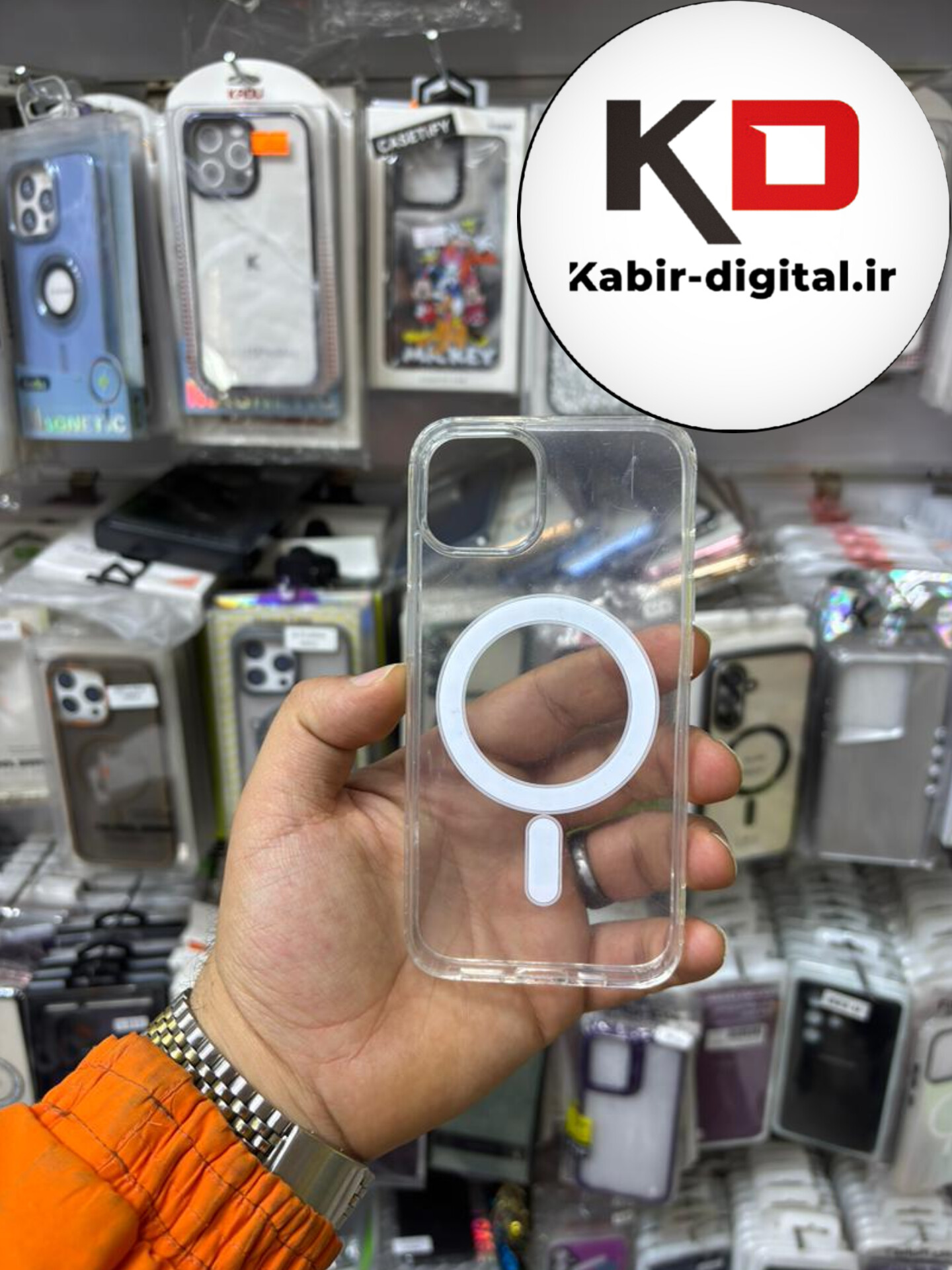 قاب گوشی iPhone 13 آیفون شفاف مگ سیف دار MagSafe اورجینال ایربگ دار
