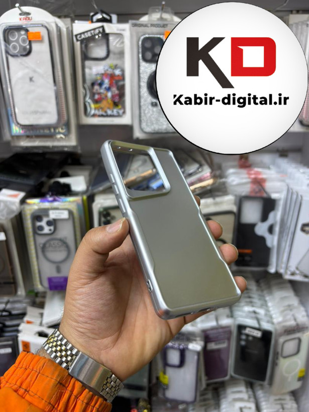قاب گوشی Redmi Note 13 Pro 4G/POCO M6 Pro / Note 14s شیائومی New Zone سیلیکونی متالیک Sport نقره ایی
