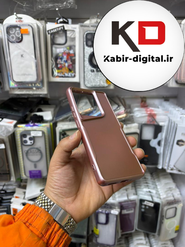 قاب گوشی Redmi Note 13 Pro 4G/POCO M6 Pro / Note 14s شیائومی New Zone سیلیکونی متالیک Sport گلبهی