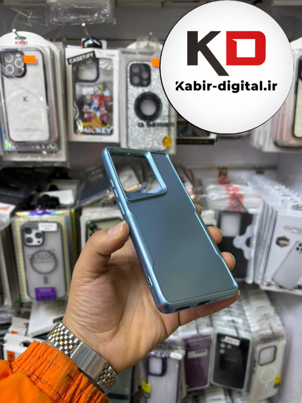 قاب گوشی Redmi Note 13 Pro 4G/POCO M6 Pro / Note 14s شیائومی New Zone سیلیکونی متالیک Sport آبی