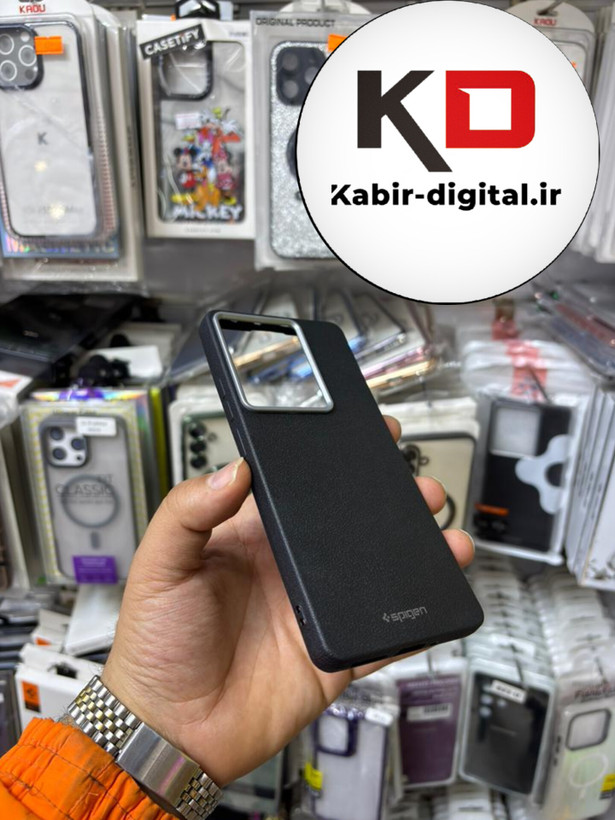 قاب گوشی Redmi Note 13 Pro 4G/POCO M6 Pro / Note 14s شیائومی لدر دیزاین SOFT Lether Design سیلیکونی طرح چرم مشکی
