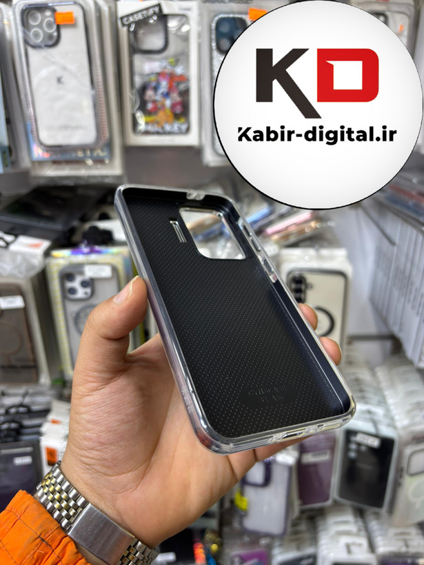 قاب گوشی Galaxy A36 / A56 سامسونگ دولایه سیلیکونی استندشو طرح کرکره ای کلاسیک
