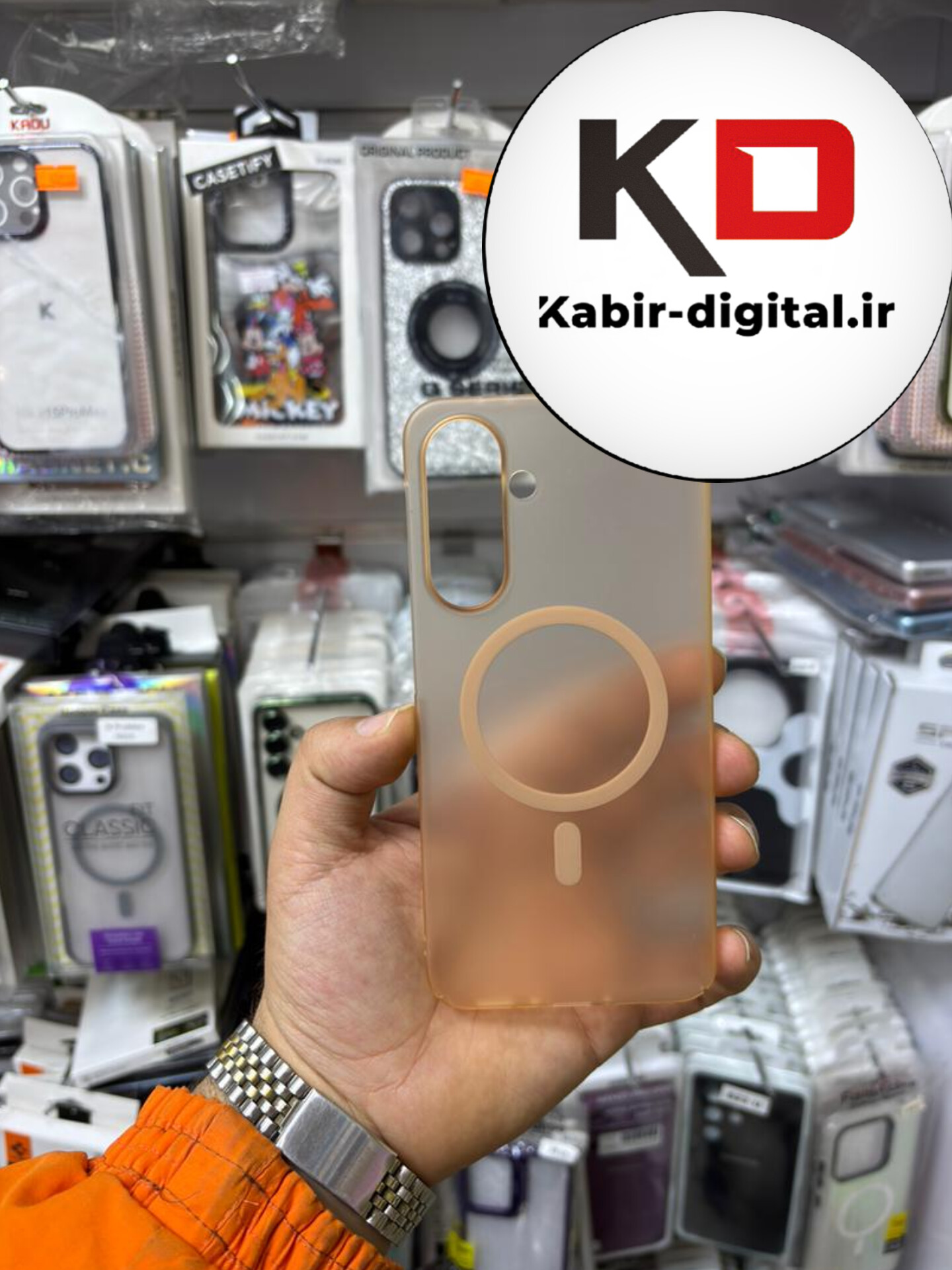 قاب گوشی Galaxy A36/A56 سامسونگ PC Case مات اورجینال مگ سیف دار Magsafe لوکس قهوه ایی