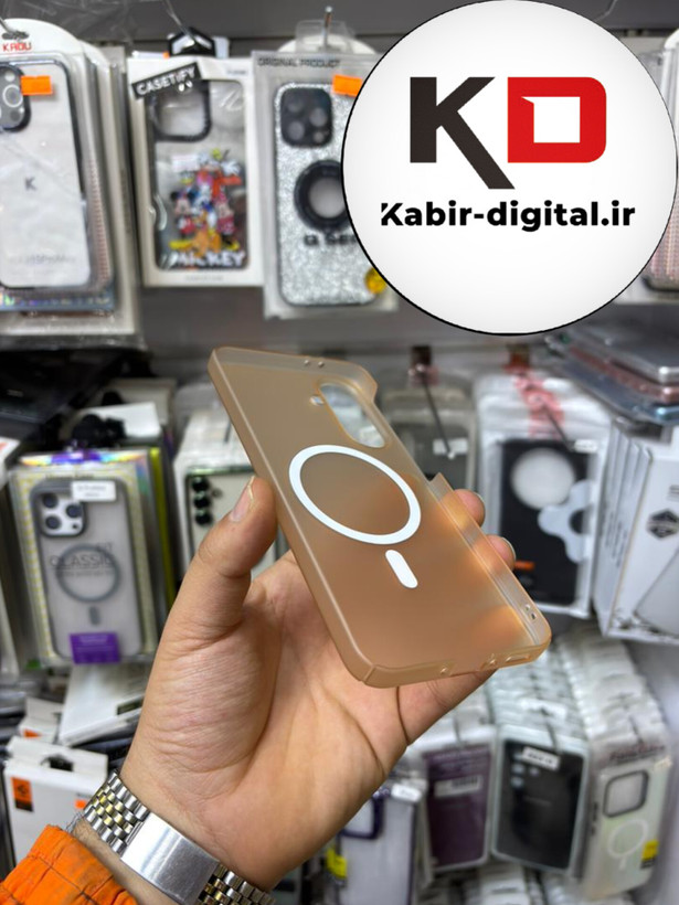 قاب گوشی Galaxy A36/A56 سامسونگ PC Case مات اورجینال مگ سیف دار Magsafe لوکس قهوه ایی