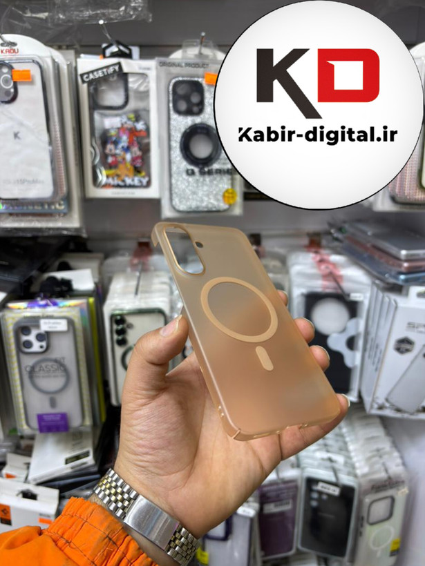 قاب گوشی Galaxy A36/A56 سامسونگ PC Case مات اورجینال مگ سیف دار Magsafe لوکس قهوه ایی