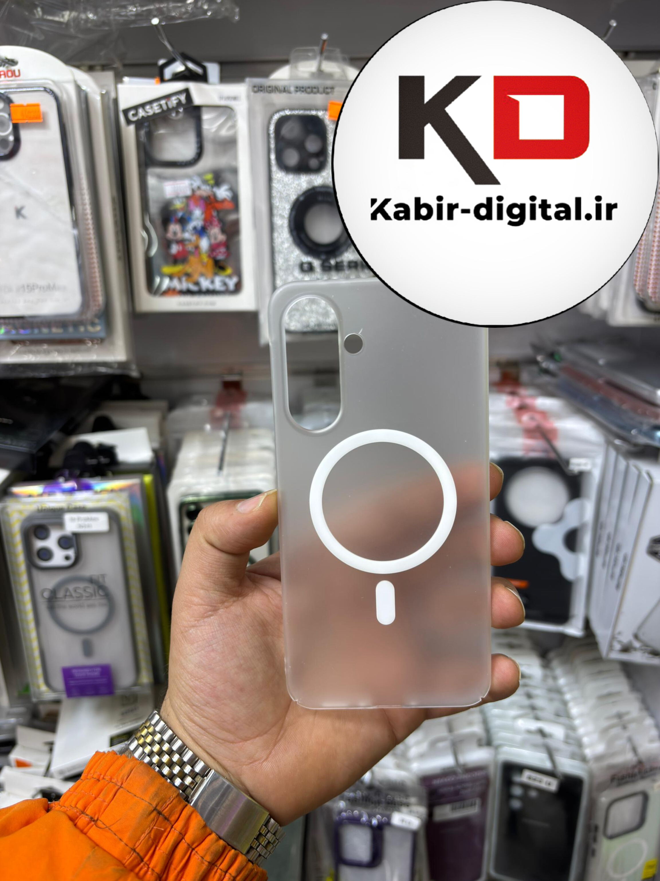 قاب گوشی Galaxy A36/A56 سامسونگ PC Case مات اورجینال مگ سیف دار Magsafe لوکس سفید