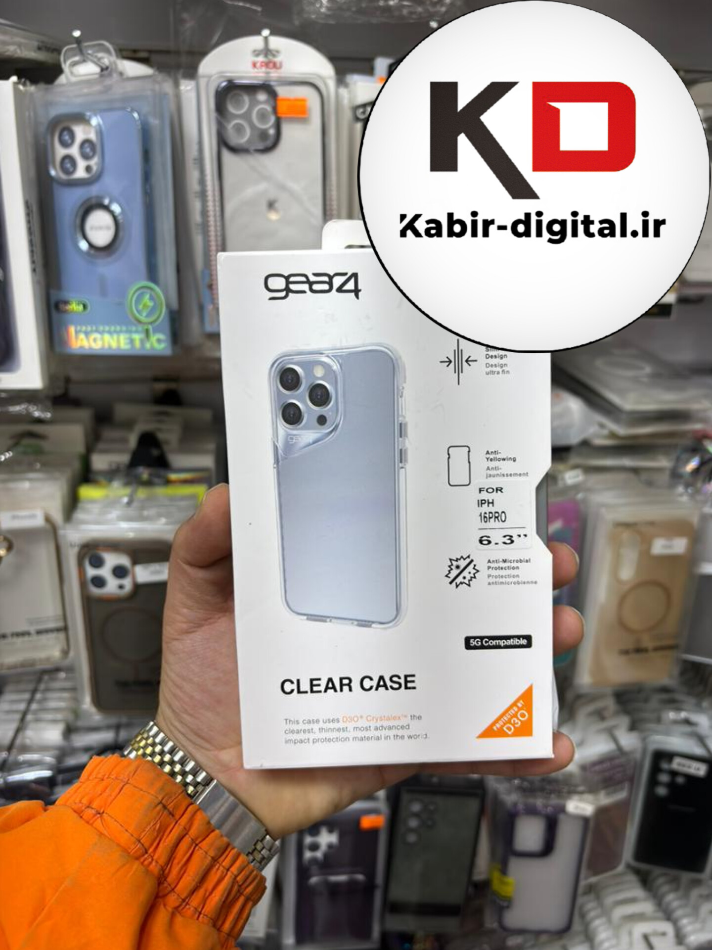 قاب گوشی iPhone 16 آیفون Magsafe مگ سیف اورجینال شفاف اسپرت
