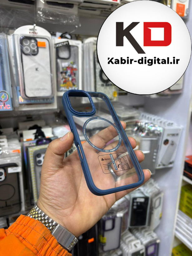 قاب گوشی iPhone 16 آیفون شفاف Magsafe مگ سیف دار اورجینال سرمه ایی