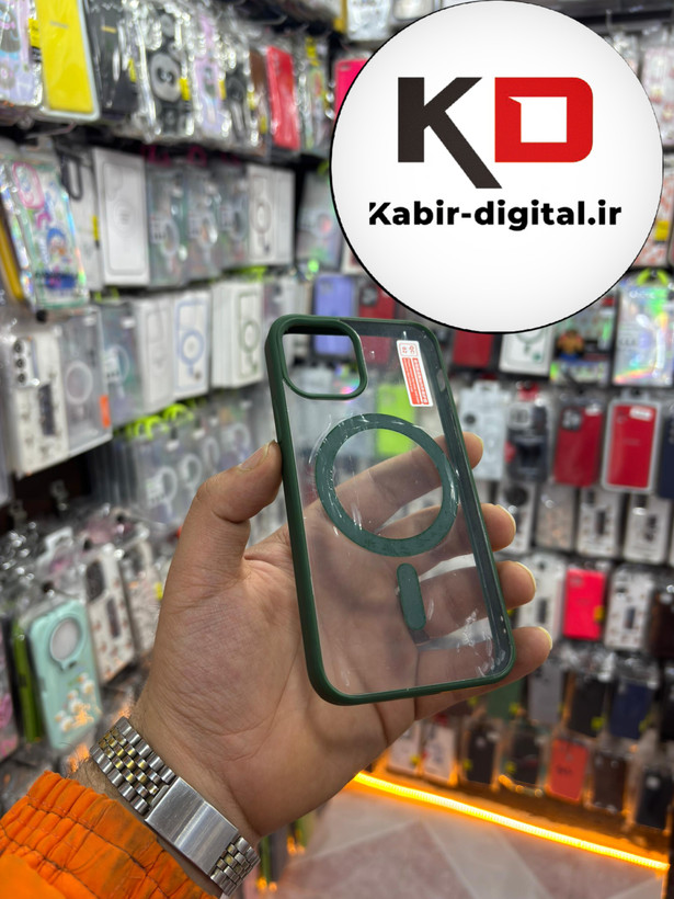 قاب گوشی iPhone 11 pro max آیفون اورجینال شفاف مگ سیف Magsafe اورجینال سبز