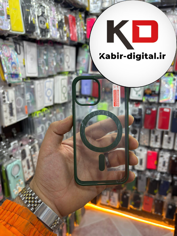 قاب گوشی iPhone 11 pro max آیفون اورجینال شفاف مگ سیف Magsafe اورجینال سبز