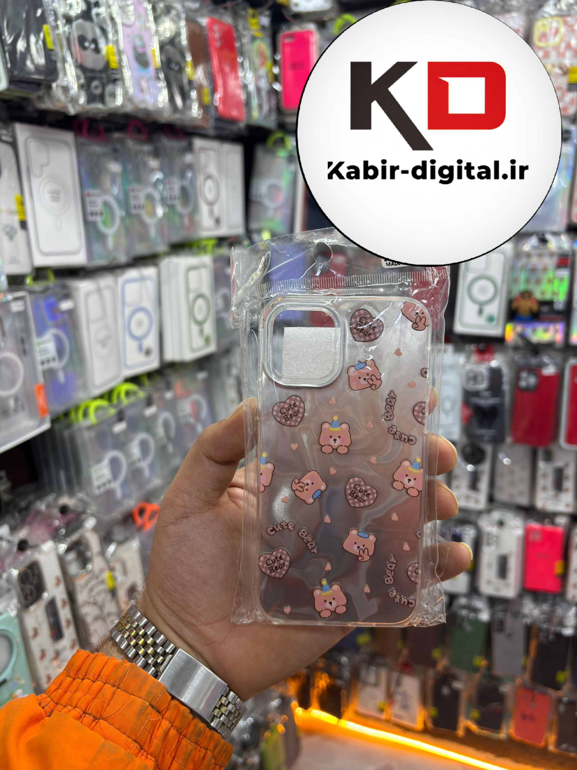 قاب گوشی iPhone 11 pro max آیفون فانتزی براق IMD لیزری لاکچری سخت HARD طرح تدی