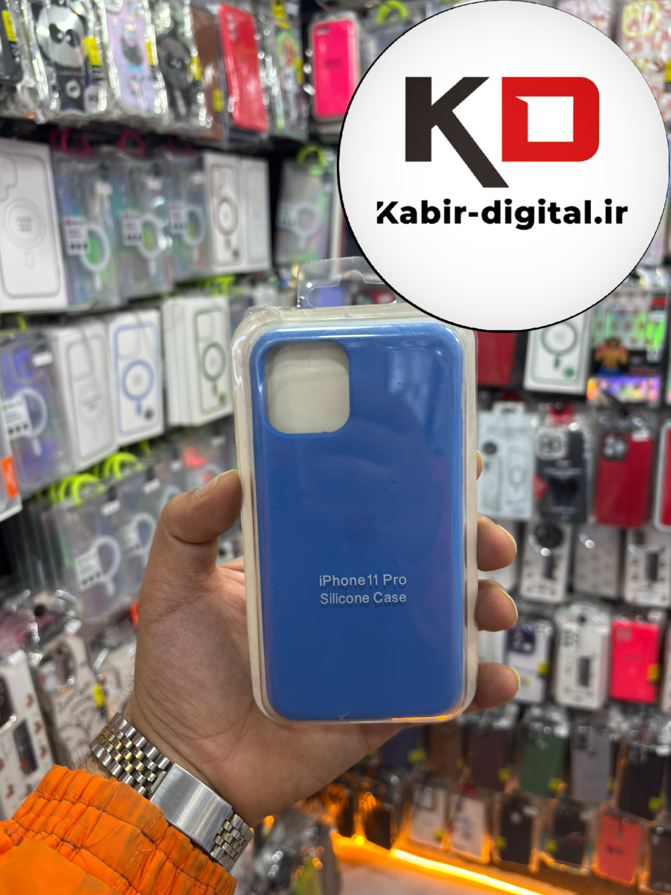 قاب گوشیiPhone 11 Pro آیفون سیلیکونی اورجینال درجه یک زیربسته آبی