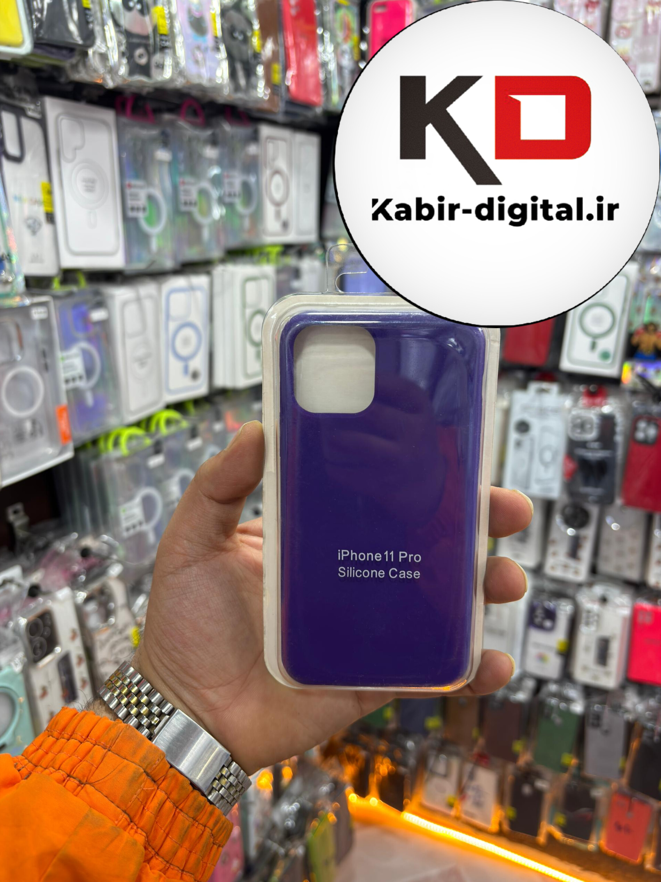 قاب گوشیiPhone 11 Pro آیفون سیلیکونی اورجینال درجه یک زیربسته بنفش